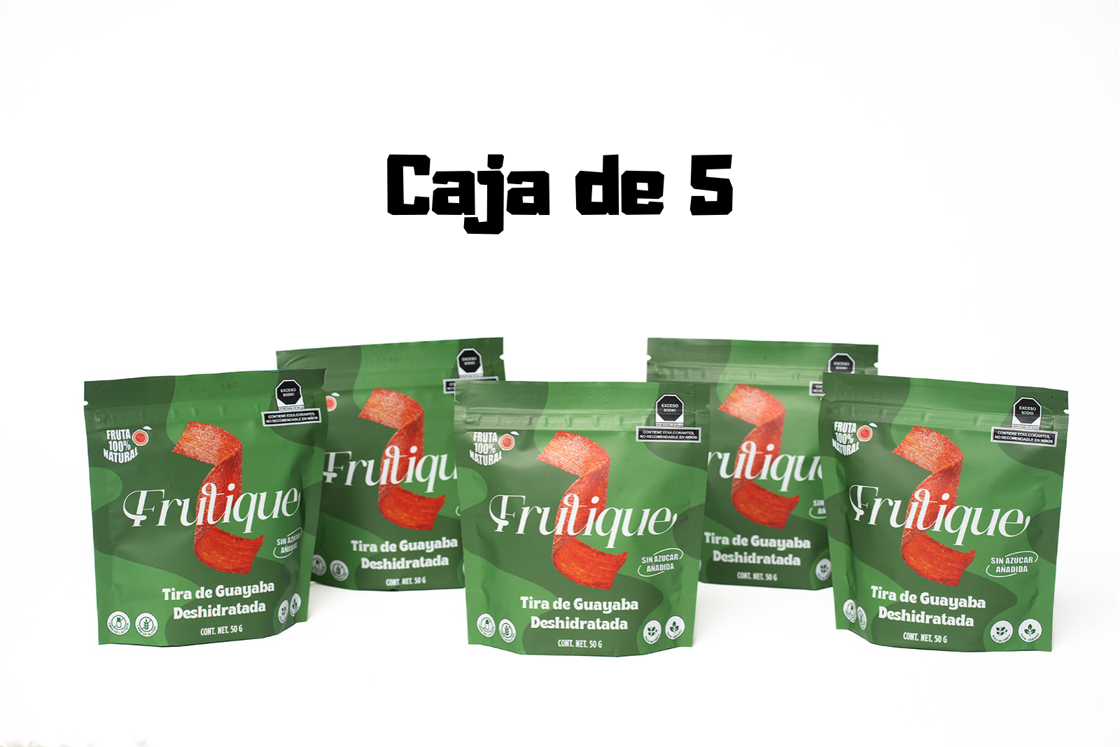 CAJA CON 5 PIEZAS SABOR GUAYABA